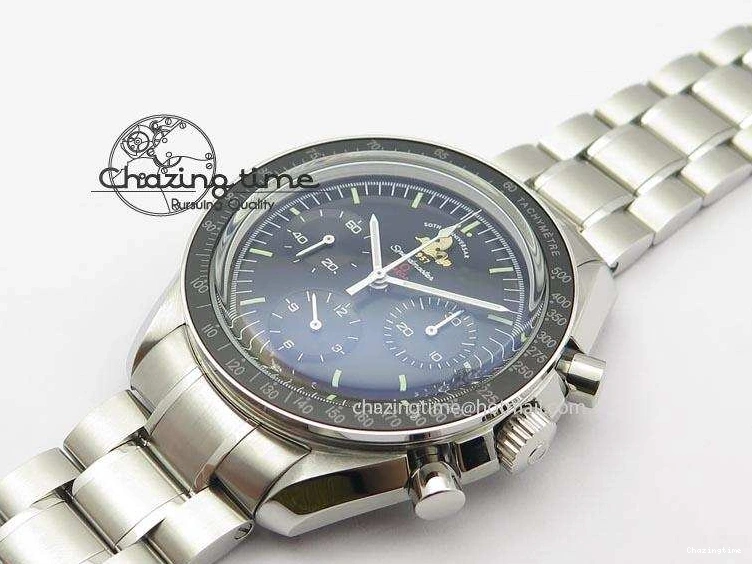 0516 Refined Speedmaster 50th Anniversary Black Dial On SS Bracelet 8232